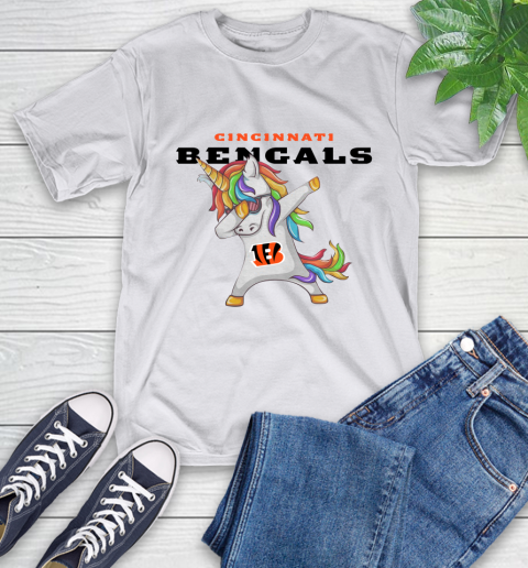 Cincinnati Bengals NFL Football Funny Unicorn Dabbing Sports T-Shirt 24