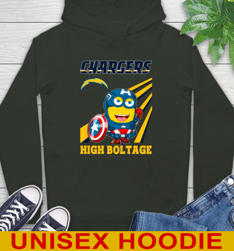 NFL Football Los Angeles Chargers Captain America Marvel Avengers Minion Shirt Hoodie 12