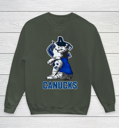NHL My Cat Loves Vancouver Canucks Hockey Youth Sweatshirt 8