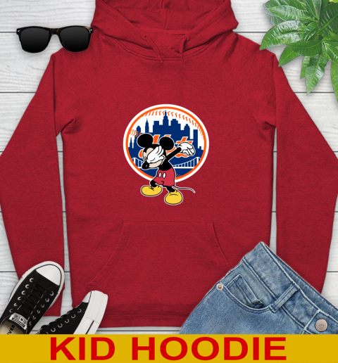 New York Mets MLB Baseball Dabbing Mickey Disney Sports Youth Hoodie 11