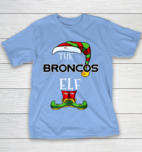 Denver Broncos Christmas ELF Funny NFL Youth T-Shirt 8