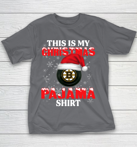Boston Bruins This Is My Christmas Pajama Shirt NHL Youth T-Shirt 5