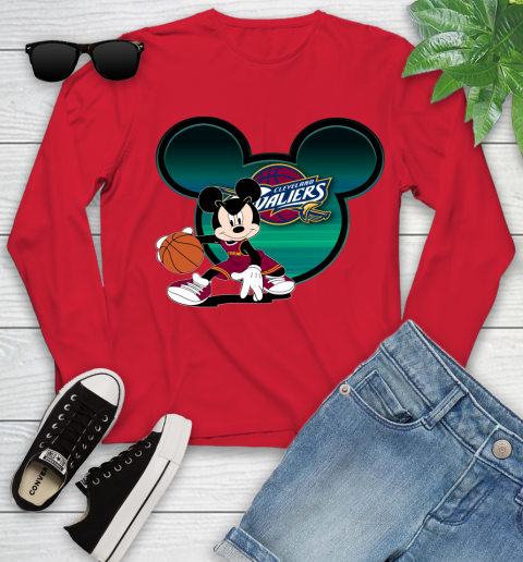 NBA Cleveland Cavaliers Mickey Mouse Disney Basketball Youth Long Sleeve 11