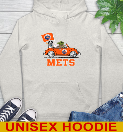 MLB Baseball New York Mets Darth Vader Baby Yoda Driving Star Wars Shirt Hoodie 12