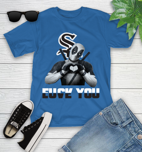 MLB Chicago White Sox Deadpool Love You Fuck You Baseball Sports Youth T-Shirt 12