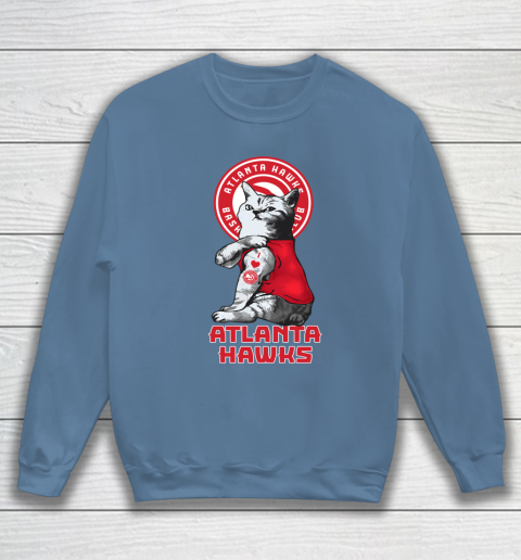 NBA Basketball My Cat Loves Atlanta Hawks Sweatshirt 6
