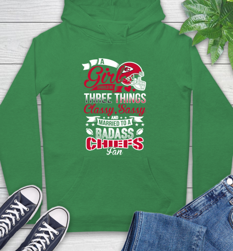 Kansas City Chiefs NFL Football A Girl Should Be Three Things Classy Sassy And A Be Badass Fan Hoodie - Image 9