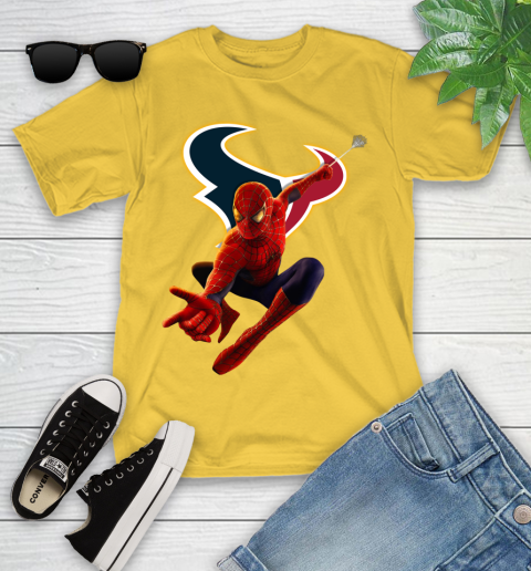 NFL Spider Man Avengers Endgame Football Houston Texans Youth T-Shirt 8