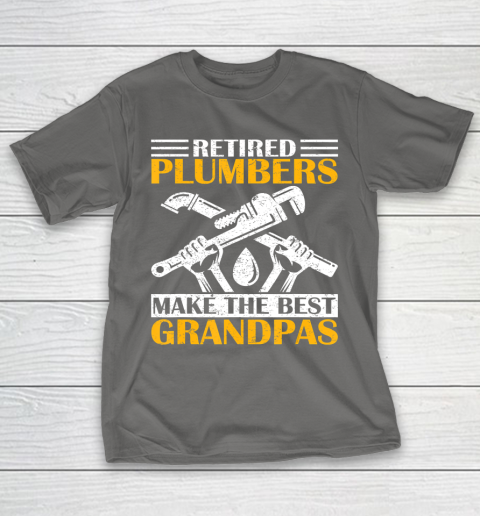 GrandFather gift shirt Vintage Retired Plumber Make The Best Grandpa Retirement Tee T Shirt T-Shirt 18