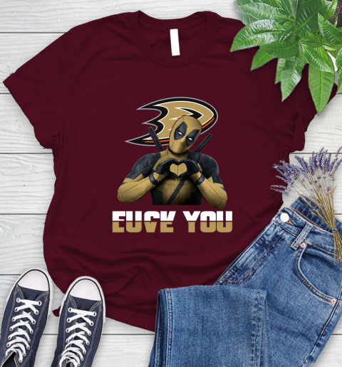 NHL Deadpool Love You Fuck You Hockey Sports Women's T-Shirt 7