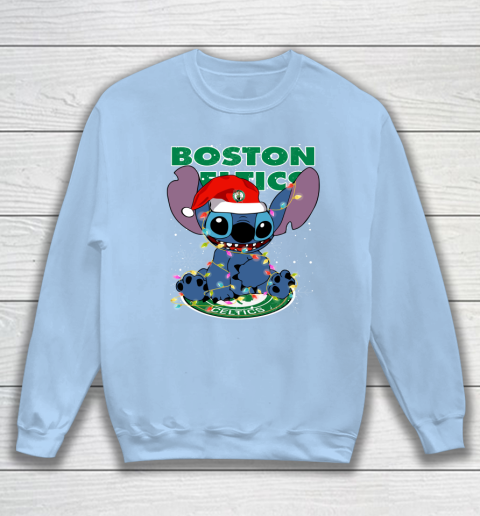 Boston Celtics NBA noel stitch Basketball Christmas Sweatshirt 4