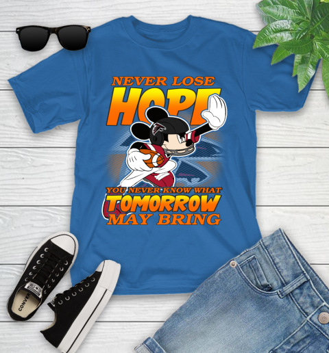 Atlanta Falcons NFL Football Mickey Disney Never Lose Hope (1) Youth T-Shirt 12