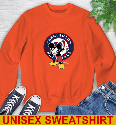Washington Nationals MLB Baseball Dabbing Mickey Disney Sports Sweatshirt 4