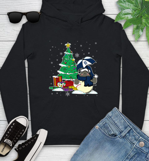Detroit Tigers MLB Baseball Cute Tonari No Totoro Christmas Sports Youth Hoodie