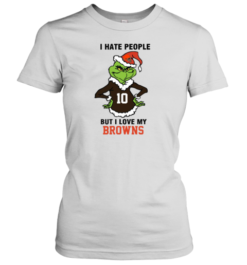 I Hate People But I Love My Browns Cleveland Browns NFL Teams Women's T-Shirt