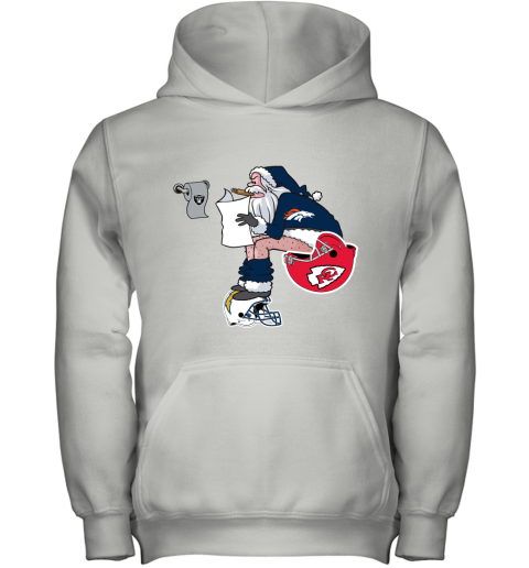 Santa Claus Denver Broncos Shit On Other Teams Christmas Youth Hoodie