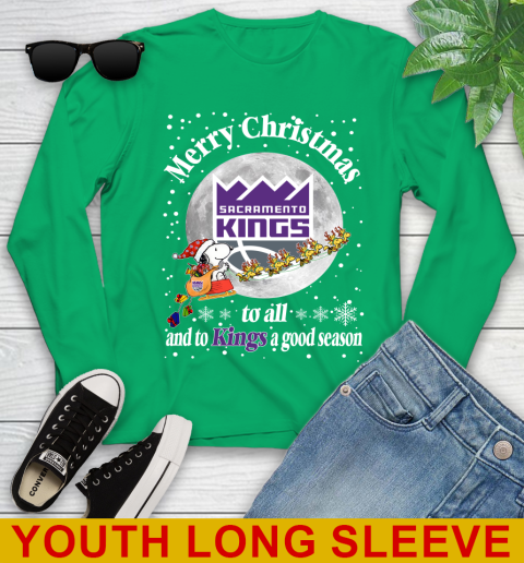 Sacramento Kings Merry Christmas To All And To Kings A Good Season NBA Basketball Sports Youth Long Sleeve 7
