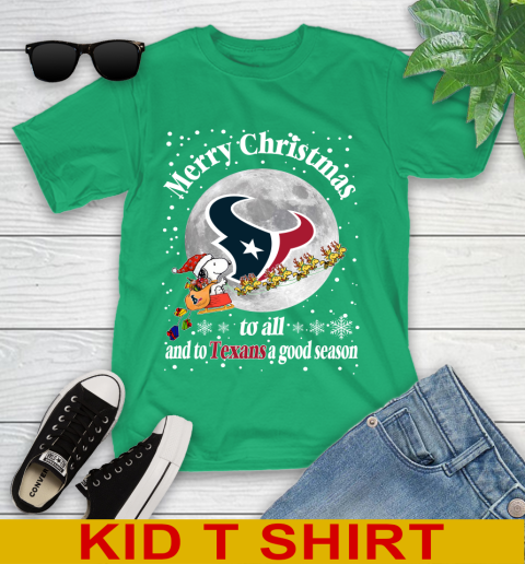 Houston Texans Merry Christmas To All And To Texans A Good Season NFL Football Sports Youth T-Shirt 7