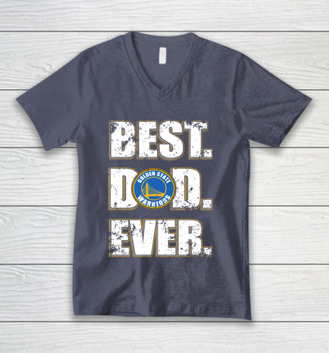 NBA Golden State Warriors Basketball Best Dad Ever Family Shirt V-Neck T-Shirt 7