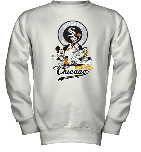 MLB Chicago White Sox Mickey Mouse Donald Duck Goofy Baseball Youth Sweatshirt