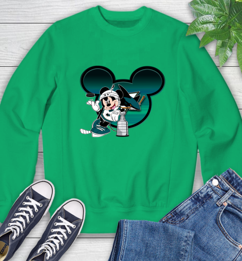 NHL San Jose Sharks Stanley Cup Mickey Mouse Disney Hockey T Shirt Sweatshirt 6
