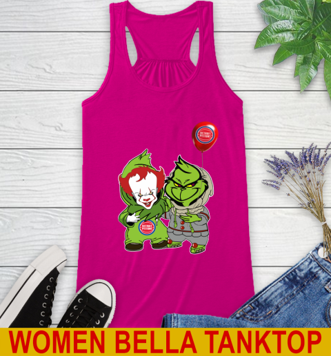 Detroit Pistons Baby Pennywise Grinch Christmas NBA Basketball Racerback Tank 8