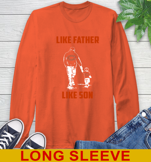 Chicago Bears NFL Football Like Father Like Son Sports Long Sleeve T-Shirt 4