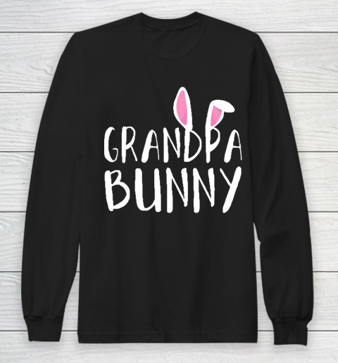 Grandpa Funny Gift Apparel  Grandpa Bunny Paps Family Matching Easter Long Sleeve T-Shirt
