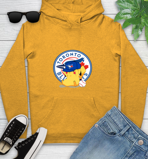 MLB Pikachu Baseball Sports Toronto Blue Jays Youth Hoodie 3