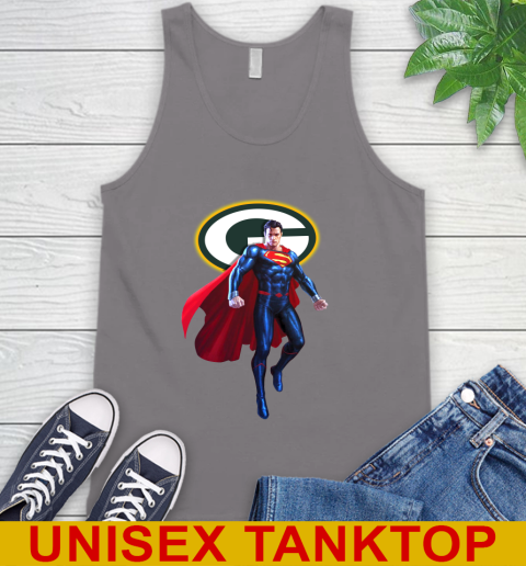 NFL Superman DC Sports Football Green Bay Packers Tank Top 7