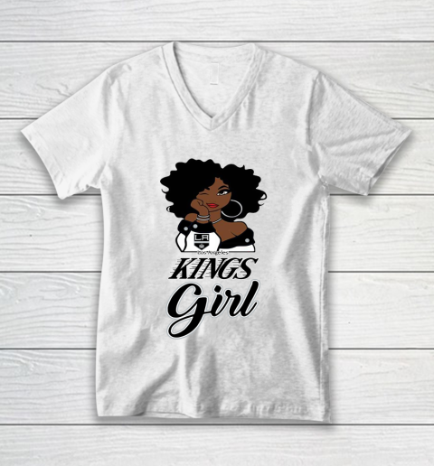 Los Angeles Kings Girl NHL V-Neck T-Shirt 2