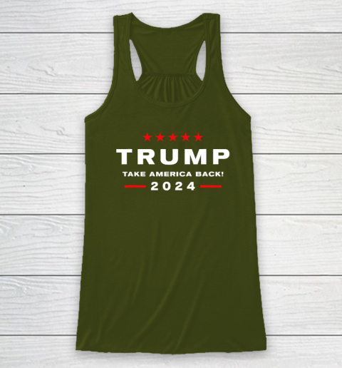 Donald Trump 2024 Take America Back Election  The Return Racerback Tank 2