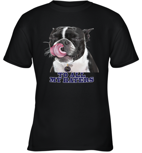 Baltimore Ravens To All My Haters Dog Licking Youth T-Shirt