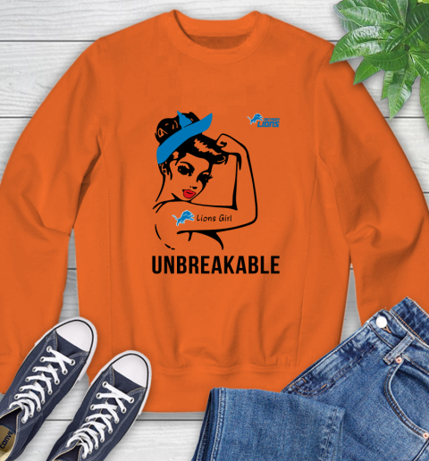 NFL Detroit Lions Girl Unbreakable Football Sports Sweatshirt 2