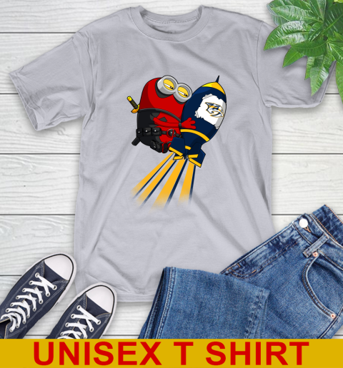 NHL Hockey Nashville Predators Deadpool Minion Marvel Shirt T-Shirt 5
