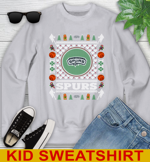 San Antonio Spurs Merry Christmas NBA Basketball Loyal Fan Youth Sweatshirt 3
