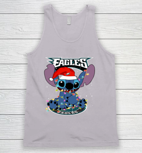 Philadelphia Eagles NFL Football noel stitch Christmas Tank Top 2