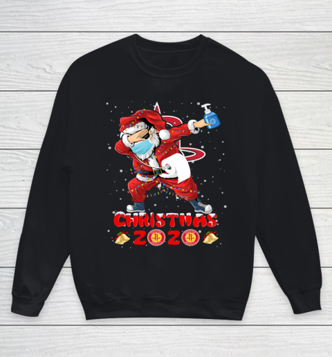 Houston Rockets Funny Santa Claus Dabbing Christmas 2020 NBA Youth Sweatshirt