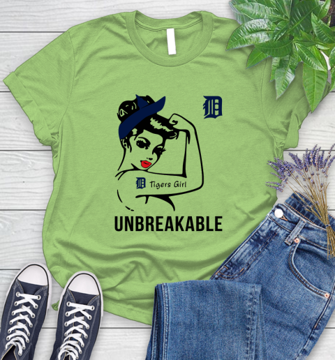 MLB Detroit Tigers Girl Unbreakable Baseball Sports Women's T-Shirt 7