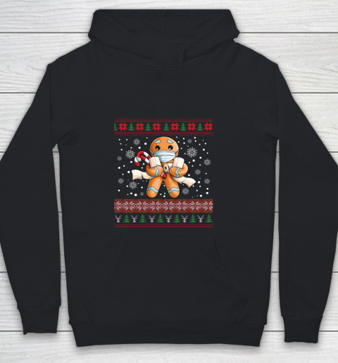 Gingerbread Face Mask Christmas 2020 Quarantine Pajamas Gift Youth Hoodie