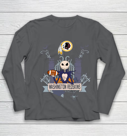 NFL Washington Redskins Football Jack Skellington Halloween Youth Long Sleeve 6