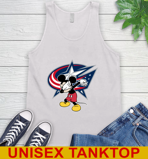 Columbus Blue Jackets NHL Hockey Dabbing Mickey Disney Sports Tank Top