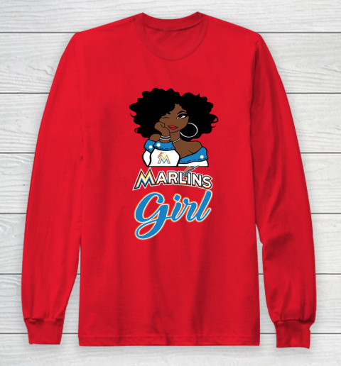 Miami Marlinss Girl MLB Long Sleeve T-Shirt 10