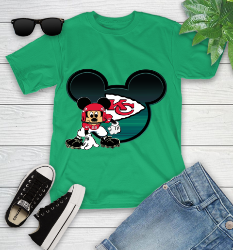 NFL Kansas City Chiefs Mickey Mouse Disney Football T Shirt Youth T-Shirt 6