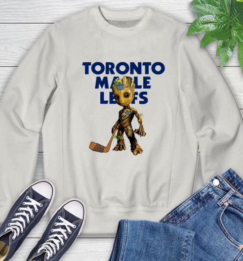 Toronto Maple Leafs NHL Hockey Groot Marvel Guardians Of The Galaxy Sweatshirt 12