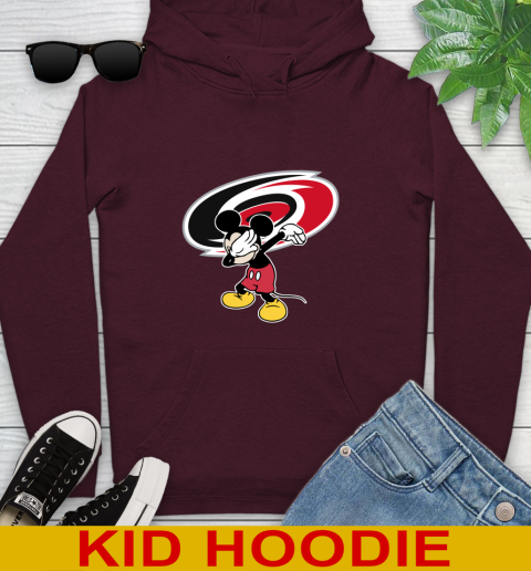 Carolina Hurricanes NHL Hockey Dabbing Mickey Disney Sports Youth Hoodie 7