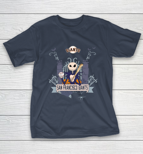 MLB San Francisco Giants Baseball Jack Skellington Halloween T-Shirt 3