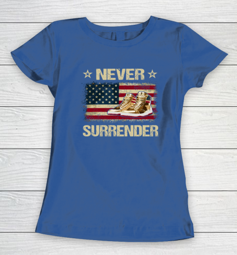 Never Surrender Gold Sneakers Pro Trump 2024 Women's T-Shirt 6