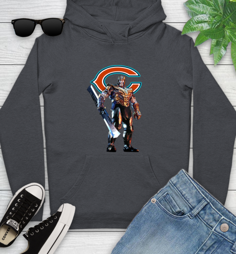 NFL Thanos Gauntlet Avengers Endgame Football Chicago Bears Youth Hoodie 8