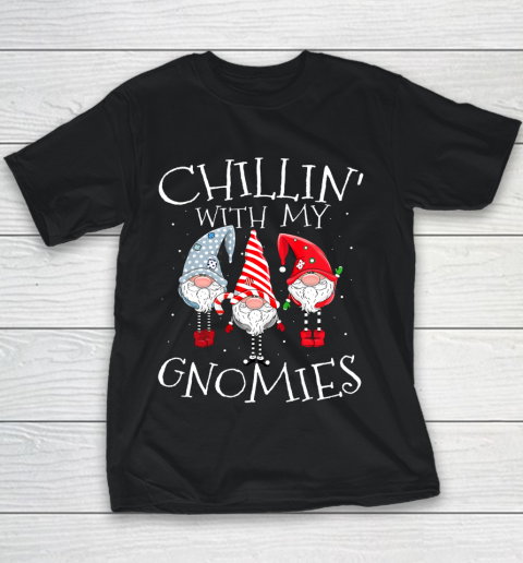 Chillin With My Gnomies Three Gnomes For Christmas Youth T-Shirt